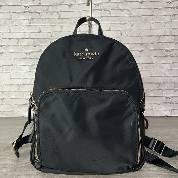 kate spade Handbags - Kate Spade Nylon Backpack Watson Lane Hartley Medium Black Gold